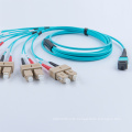 MPO/Female to FC duplex 12 Fibers OM3 Multimode Fiber Optic Fanout Cable